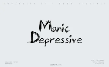 Manic Depressive Font