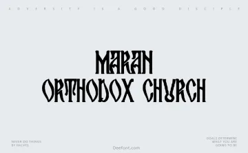 Maran Orthodox Church Font
