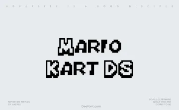 Mario Kart DS Font