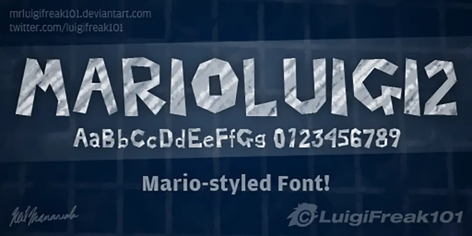 Mario Luigi 2 Font