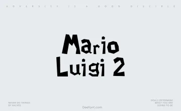 Mario Luigi 2 Font