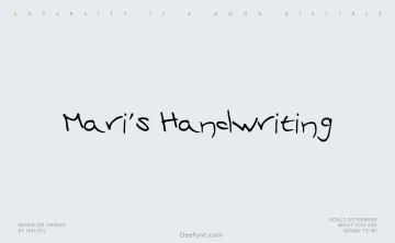Mari’s Handwriting Font