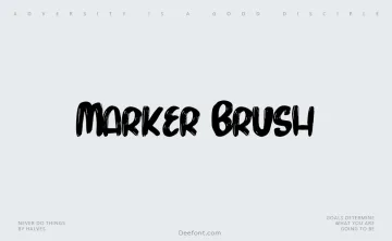 Marker Brush Font