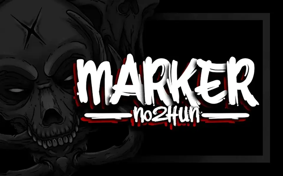 Marker No2Hun Font