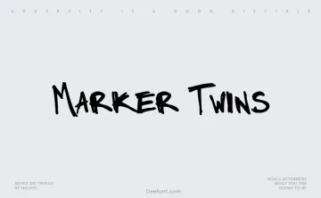 Marker Twins Font
