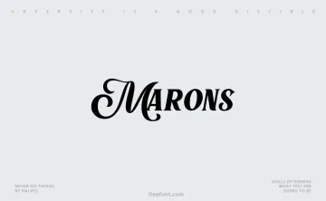 Marons Font