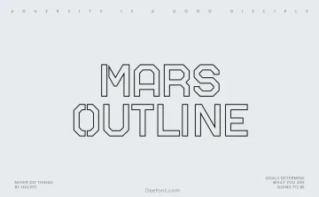Mars Outline Font