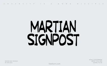 Martian Signpost Font