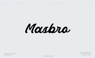 Masbro Font