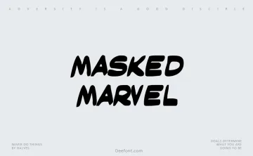 Masked Marvel Font