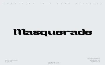 Masquerade Font