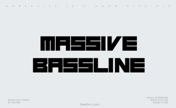 Massive Bassline Font