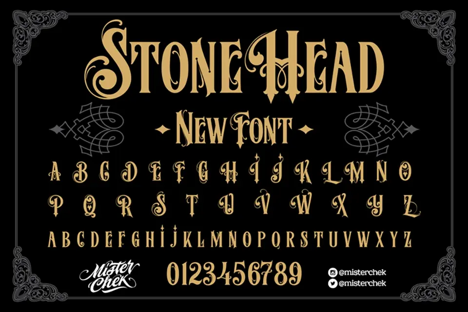 MCF Stone Head Font