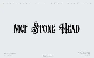 MCF Stone Head Font