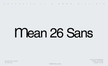 Mean 26 Sans Font