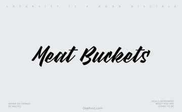 Meat Buckets Font