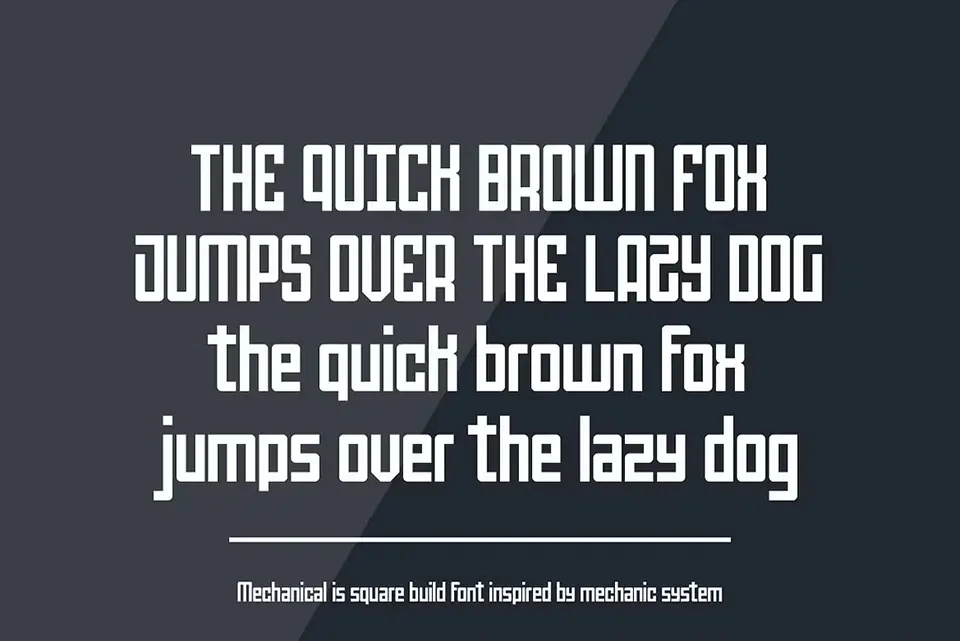 Mechanical Font