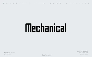 Mechanical Font