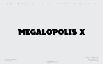 Megalopolis X Font