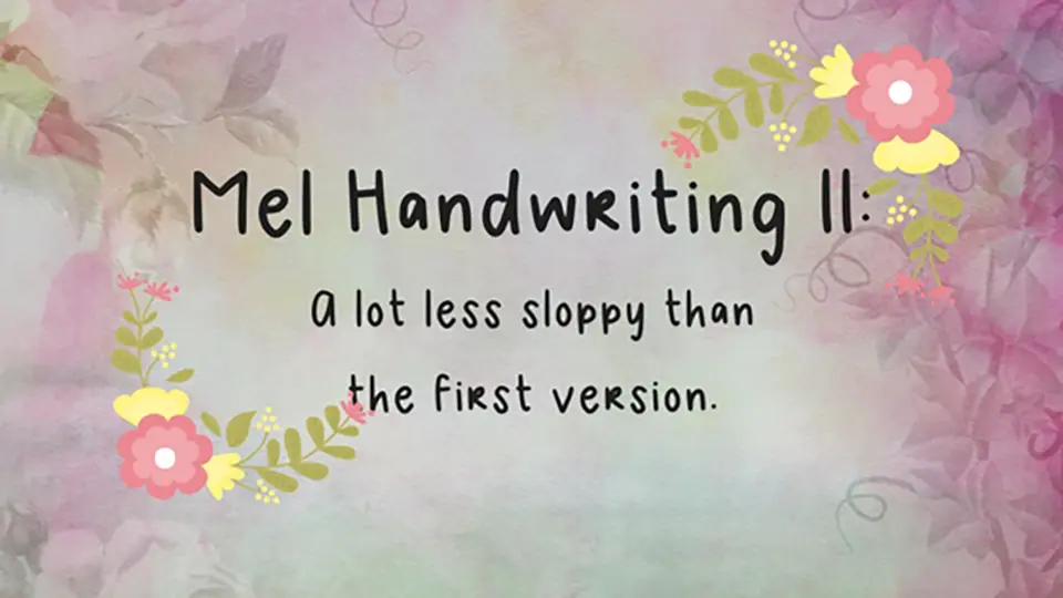 Mel Handwriting II Font