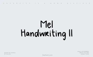 Mel Handwriting II Font