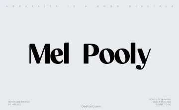 Mel Pooly Font