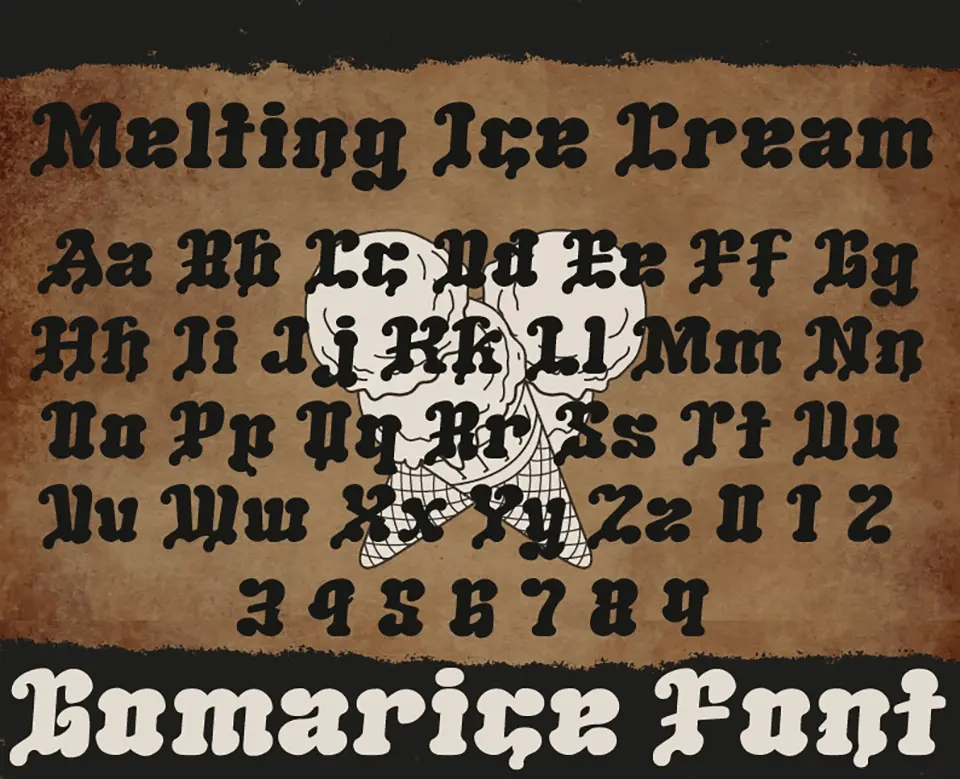 Melting Ice Cream G Font