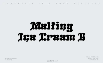 Melting Ice Cream G Font