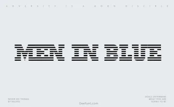 Men In Blue Font