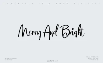 Merry And Bright Font