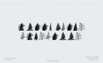 Merry Christmas Trees Font