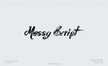 Messy Script Font