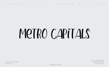 Metro Capitals Font