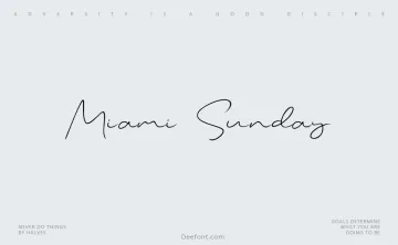Miami Sunday Font