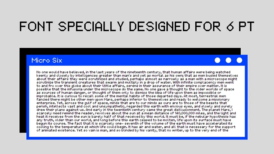 Micro Six Font