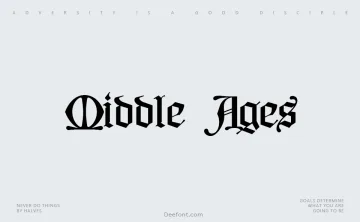 Middle Ages Font