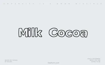 Milk Cocoa Font