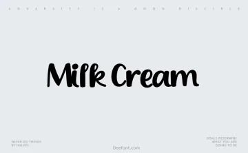 Milk Cream Font