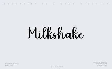 Milkshake Font