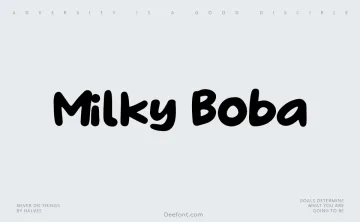 Milky Boba Font