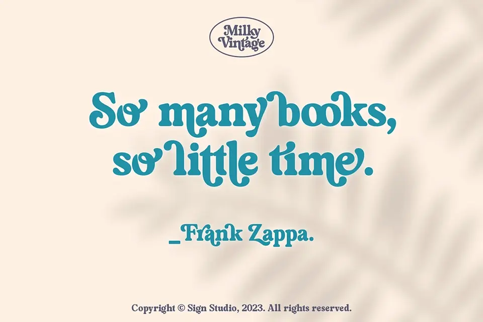 Milky Vintage Font