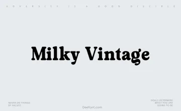 Milky Vintage Font