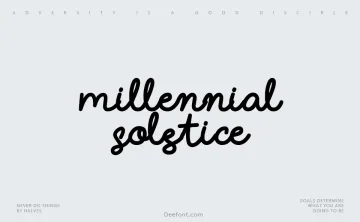 Millennial Solstice Font