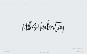 Milles Handwriting Font