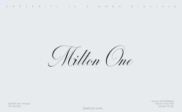 Milton One Font