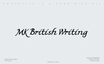 MK British Writing Font