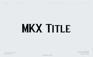 MKX Title Font