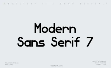 Modern Sans Serif 7 Font