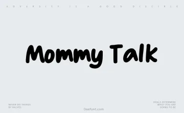 Mommy Talk Font