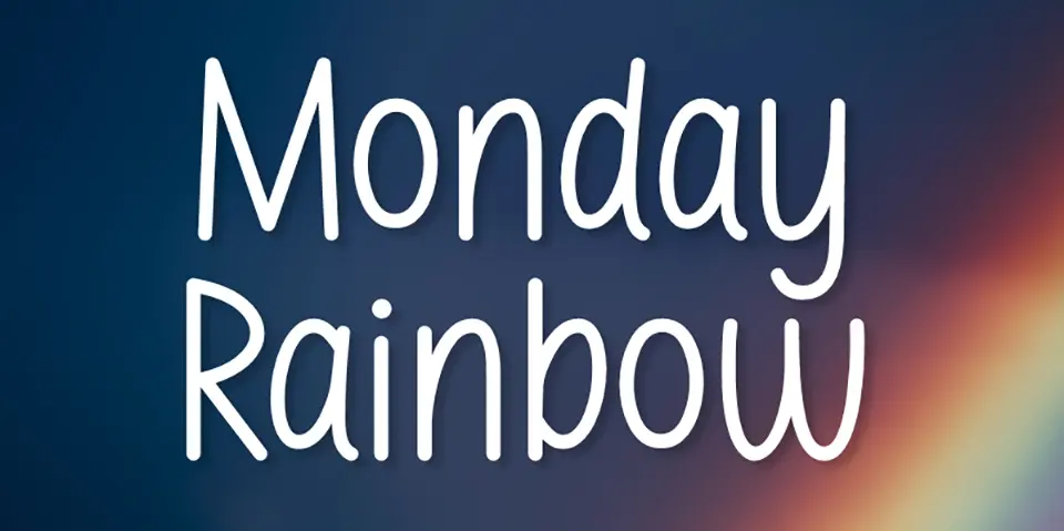 Monday Rainbow Font
